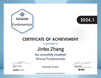 Wwise Fundamentals certificate